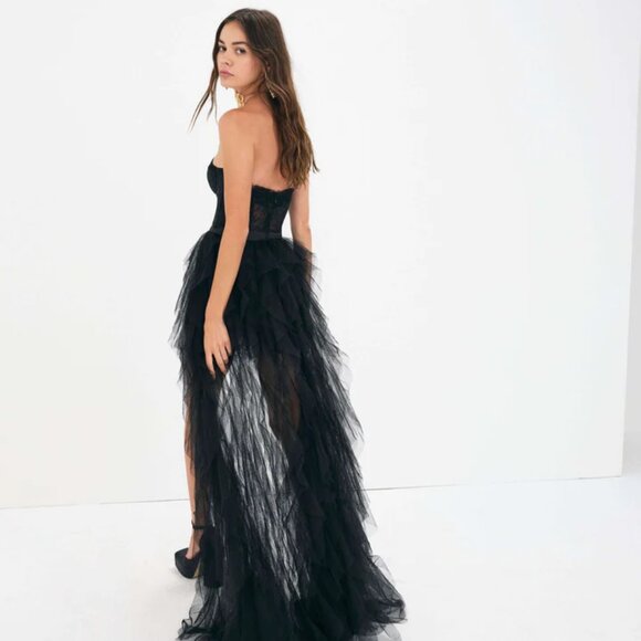 FOR LOVE & LEMONS Bustier Gown/Dress In Black NWT - Picture 2 of 13